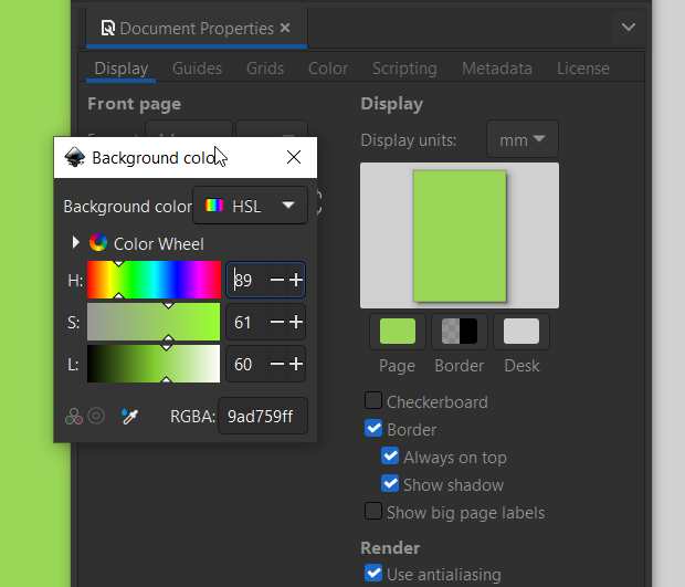 Inkscape Document Properties